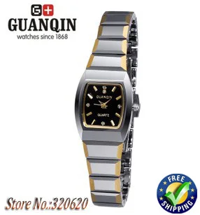Original GUANQIN Couple lovers quartz watches waterproof sapphire men and Lady tungsten steel watches-GQ6051 | Наручные часы