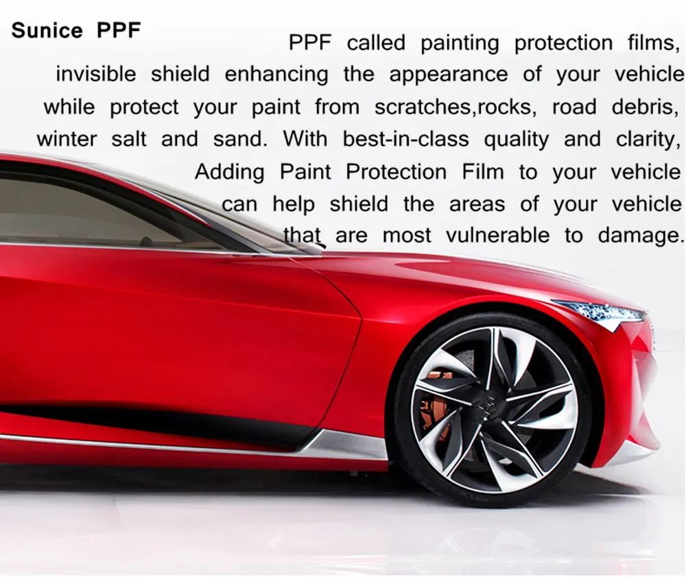 SUNICE высокая глянцевая релиз PPF краска ing Защитные пленки Анти-желтый самоклеющиеся самовосhealing вающиеся краски автомобиля мотоцикла ТПУ 2 м