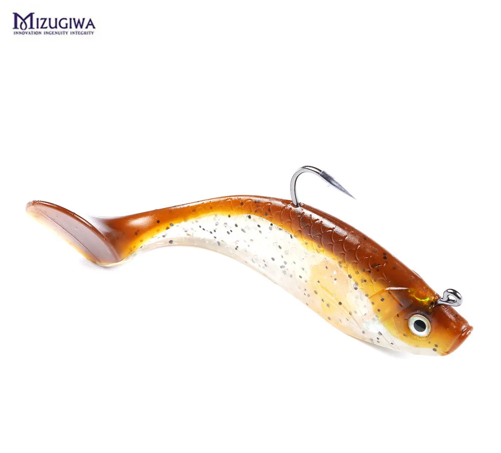 2 шт. SB5 шэд Гольян Swimbait мягкая рыболовная приманка Клеммная снасть крючок 5 &quot33 г