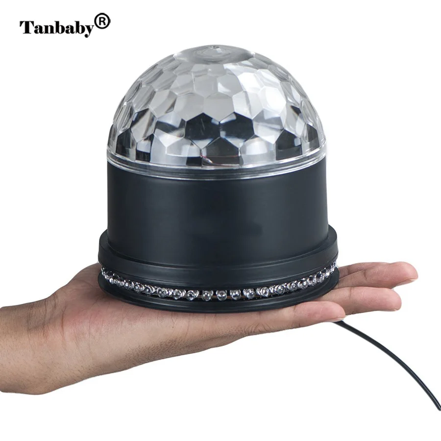 Мини Вращающийся магический диско-шар 48 светодиодный RGB сценический светильник