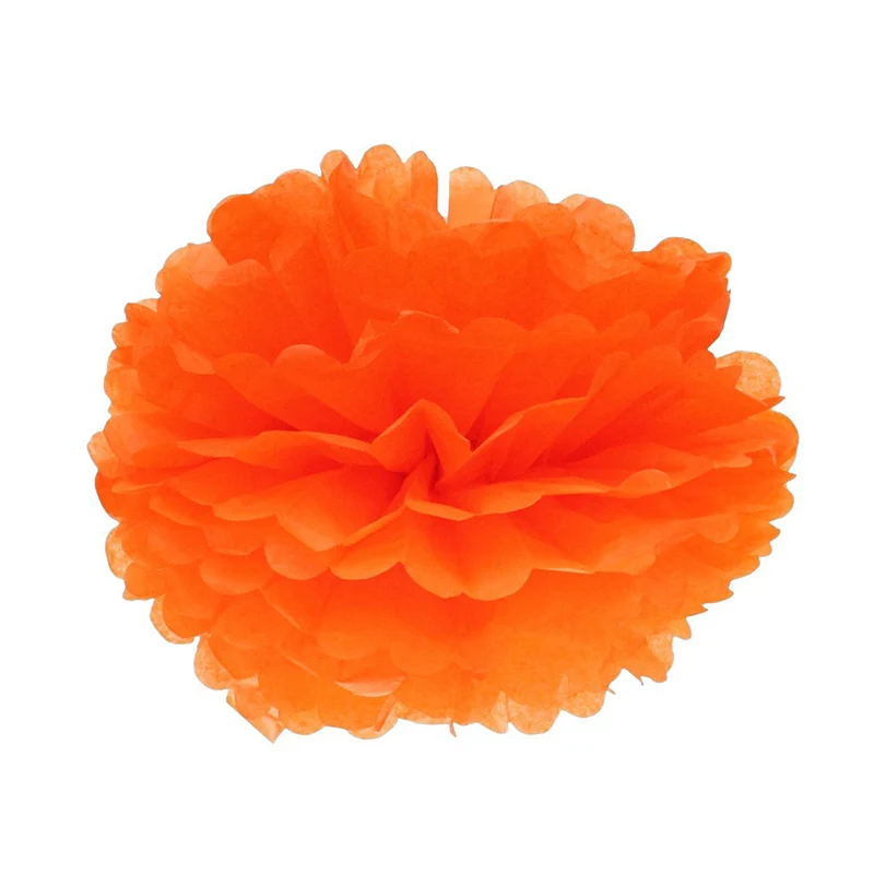 orange 5 шт. 6 ''-12'' бумажные помпоны для свадебных декораций бумажные цветы шар для детского дня рождения украшения бумажные помпоны - Цвет: orange