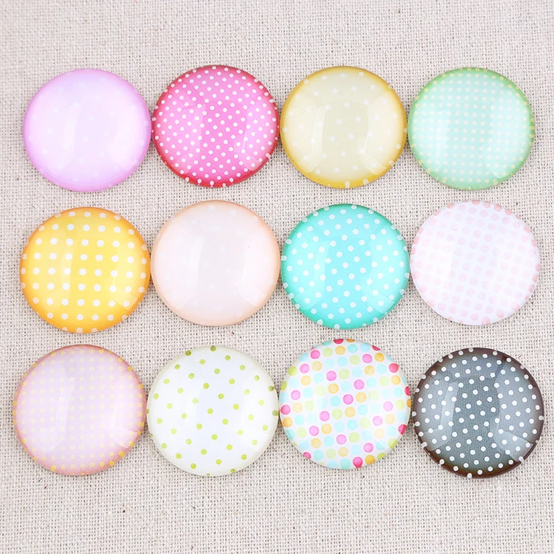 Onwear mix podka dot color photo круглый стеклянный кабошон 10 мм 12 мм 14 мм 16 мм 18 мм 20 мм Набор для создания бижутерии своими руками