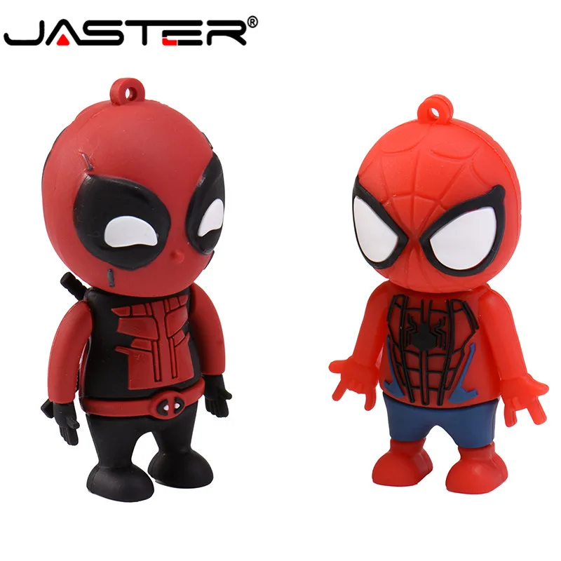 JASTER USB 2,0 стиль Черная пантера Человек-паук ручка-накопитель usb флэш-накопитель 4 ГБ 8 ГБ 16 ГБ 32 ГБ 64 Гб мультфильм
