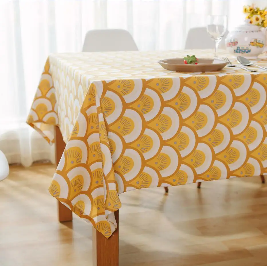 WLIARLEO Tablecaloth Yellow Floral Table Cloth tablecloth For Home Restaurant decoration table cover tableclothes 140x140cm | Дом и сад