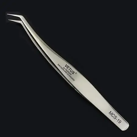 MCS-19-Champagne Vetus MCS серии премиум красота щипцы для макияжа норковые ресницы удлинение высшего качества ультра тонкий кончик Пинцет - Цвет: MCS-19-Champagne