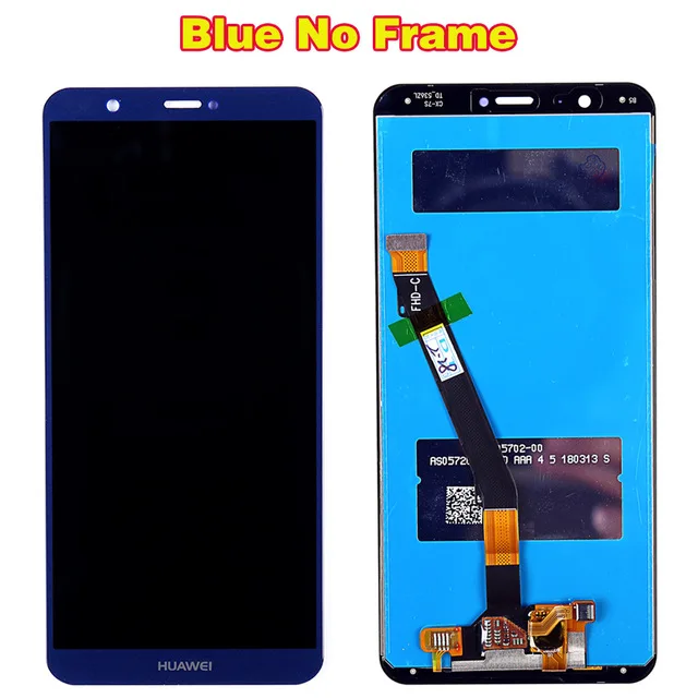 Blue Without Frame Huawei P Смарт ЖК-дисплей huawei Enjoy 7S сенсорный экран 5,65 дюймов дигитайзер в сборе 2160*1080 рамка с бесплатными инструментами стеклянная пленка - Цвет: Blue Without Frame