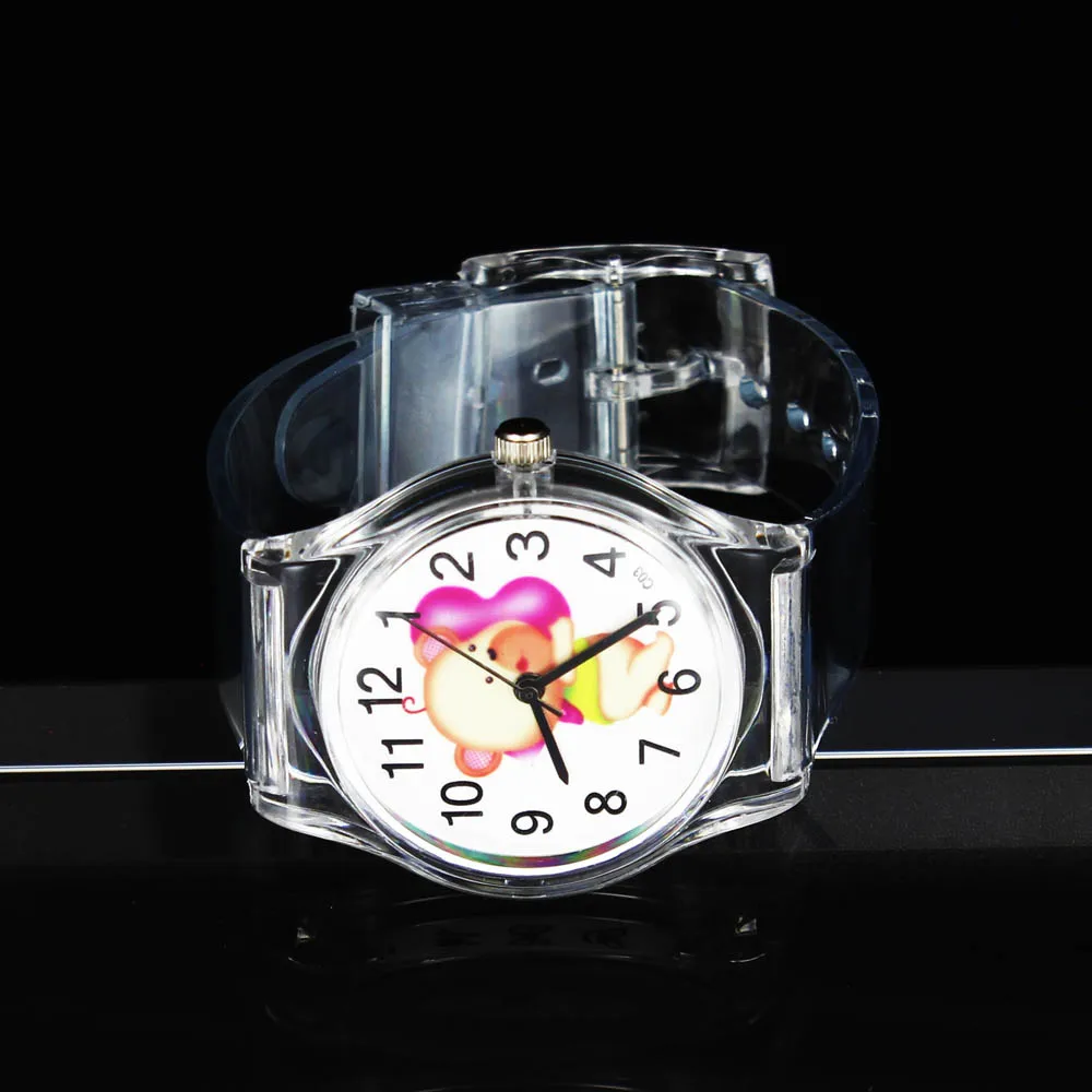 Часы Детские кварцевые с медведем резиновым браслетом|watch children|watch watchwatch wrist watch |