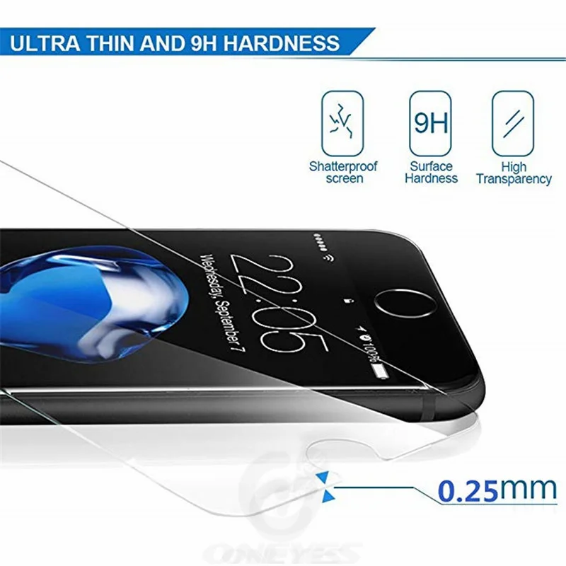 [2 упаковки] 2.5D Закаленное Защитное стекло для iphone 6 7 экрана 5 5S SE 6s 8 Plus X | Мобильные