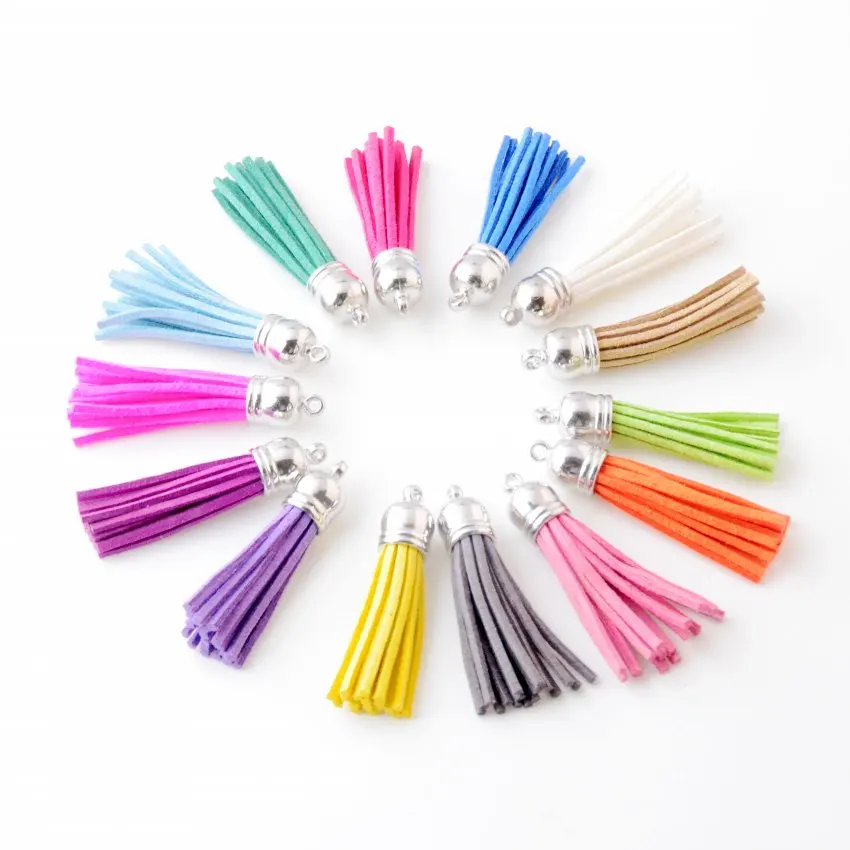 10 шт. 6 см кисточки винтажные Кожаные Кисточки бахрома для макраме ювелирные