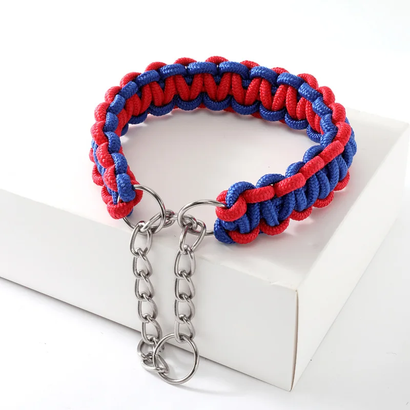 Red and Blue Petshy 1,3 м большой поводки для питомцев, собак металлический P цепи пряжки Двухрядное выдвижной автоматический поводок для средние и большие собаки - Цвет: Red and Blue