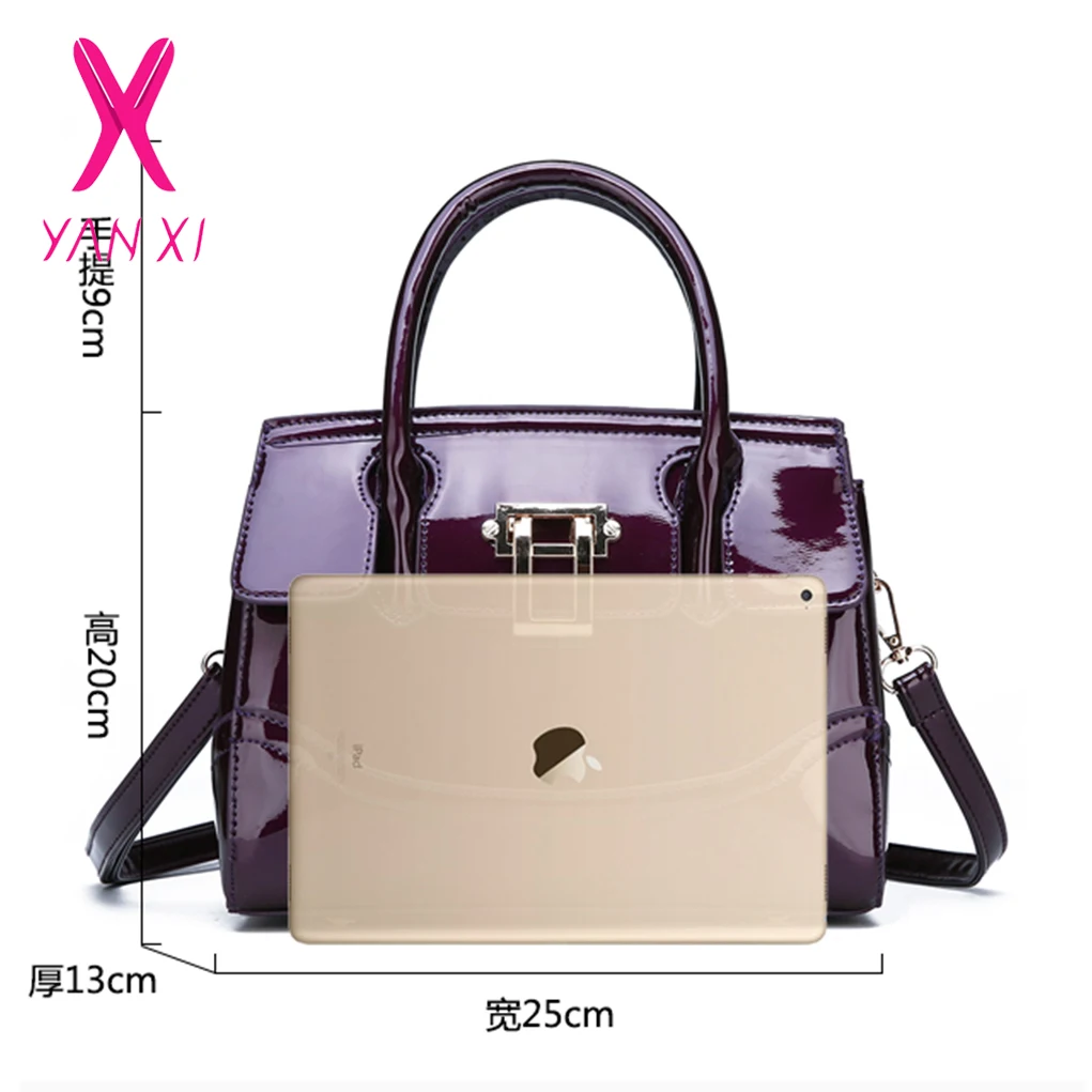 YANXI 2018 New Trend Designer Women Shoulder Bags Patent Leather Handbags Female Elegant Ladies Crossbody Messenger Bag | Багаж и сумки
