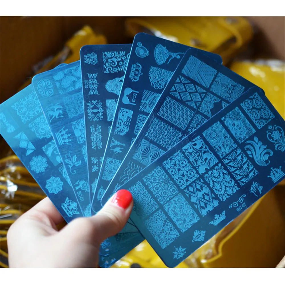 Lace Flower Animal Geometry Pattern Nail Stamping Plates Art Stamp Template Image Plate Stencil Manicure Tools 1PC | Красота и