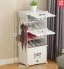 Белый DIY простой шкаф для обуви многоцветная сборка экономичная Пылезащитная домашняя обувь шкаф многослойный шкаф - Цвет: Белый