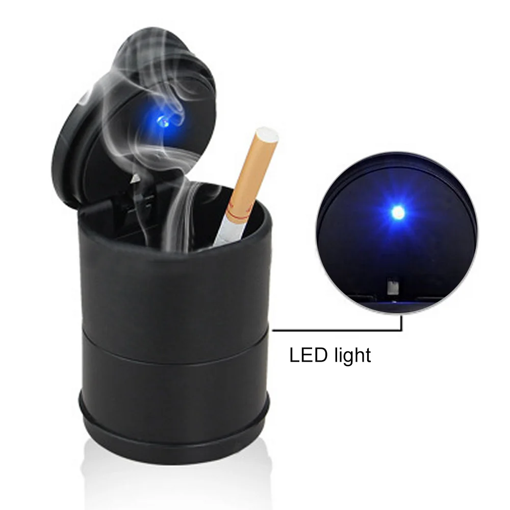 Пепельница автомобильная со светодиодный светильник кой портативная пепельница
