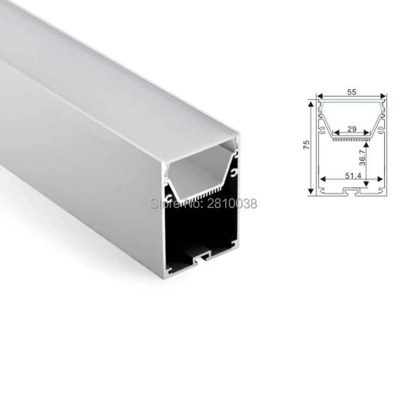 100X1 м наборы/партия офисное освещение led канал и большой U алюминиевый профиль
