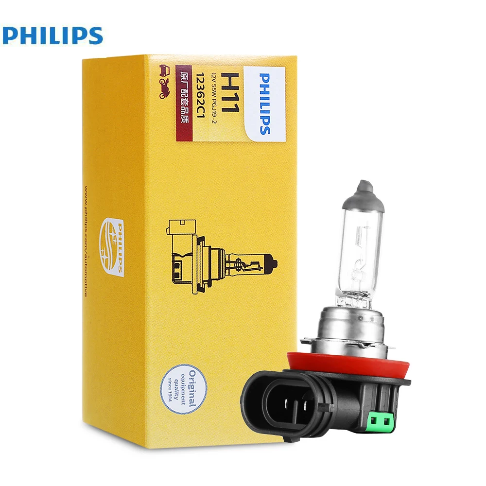 Philips H11 фары автомобиля 12362C1 55 Вт 1100LM Стандартный автомобилей галогенные Фары для