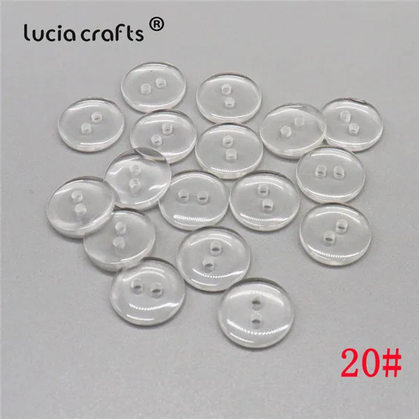 S3 13mm(50pcs) 10 мм/12 мм/13 мм/15 мм прозрачные Кнопки 2 отверстия прозрачные пластиковые кнопки для самостоятельного пошива одежды принадлежности аксессуары E0409 - Цвет: S3 13mm(50pcs)
