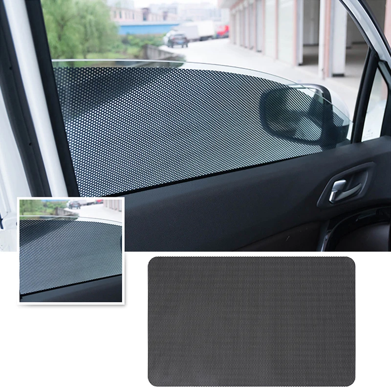 42x38 см 63x42 см, 72x52 см DIY 2 шт./компл. автомобильный козырек от солнца пленка Sun защитное стекло крышка ПВХ Солнцезащитная шторка для автомобиля с роликовым механизмом боковой оконный экран Стикеры