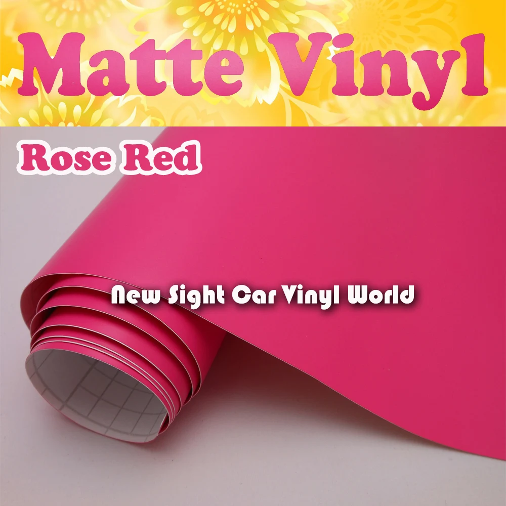 Высококачественная матовая виниловая пленка цвета красной розы автомобильная