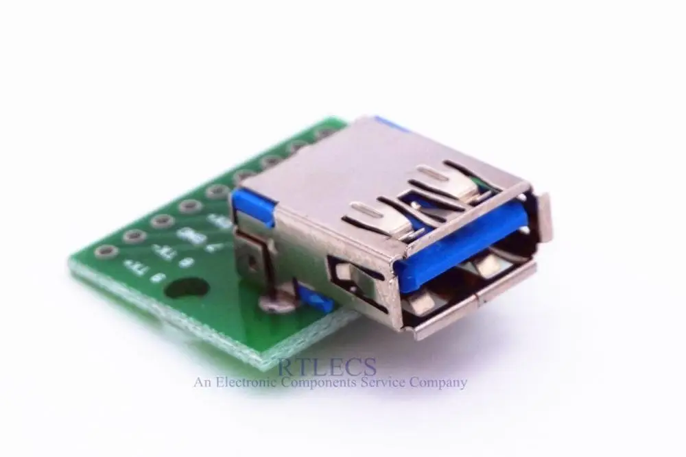 2 шт. USB 3 0 гнездо типа A припаянное на PCB адаптер до 9 pin 54 мм через отверстия