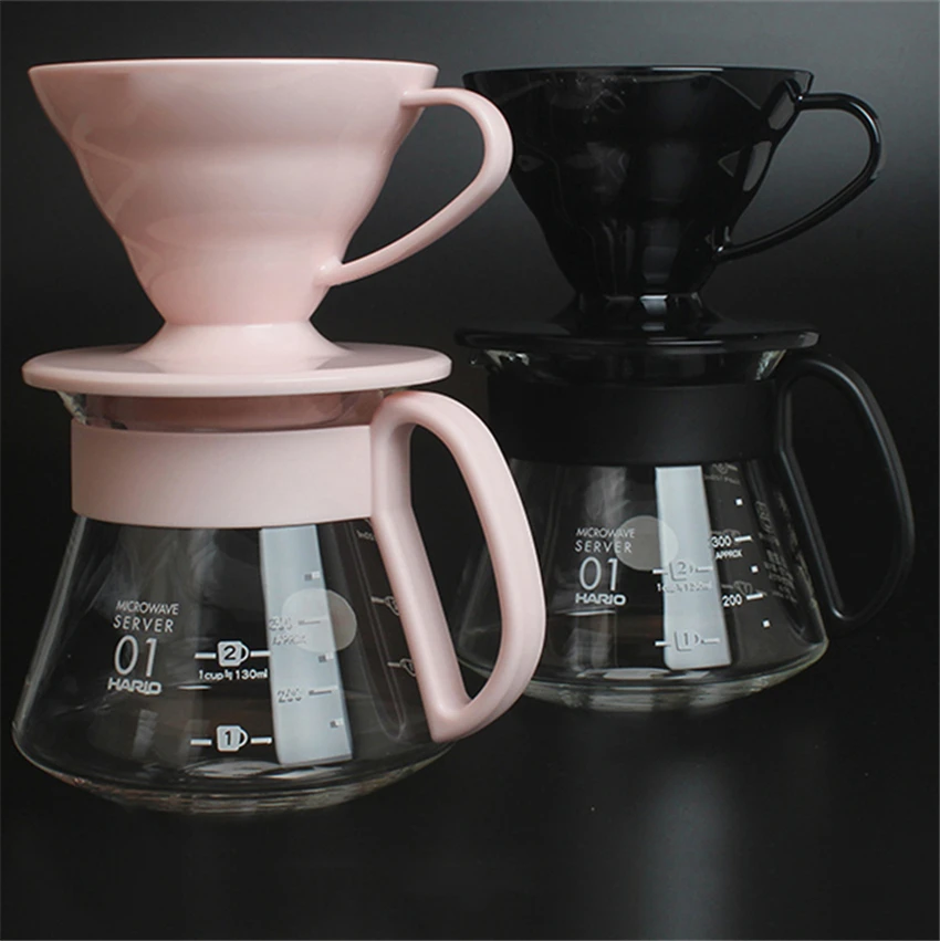 Кофейник с воронкой Hario V60 стиль капельная Кофеварка капсула Перманентный залейте горшок для заваривания кофе на 1-4 чашки принадлежности для кофе аксессуары