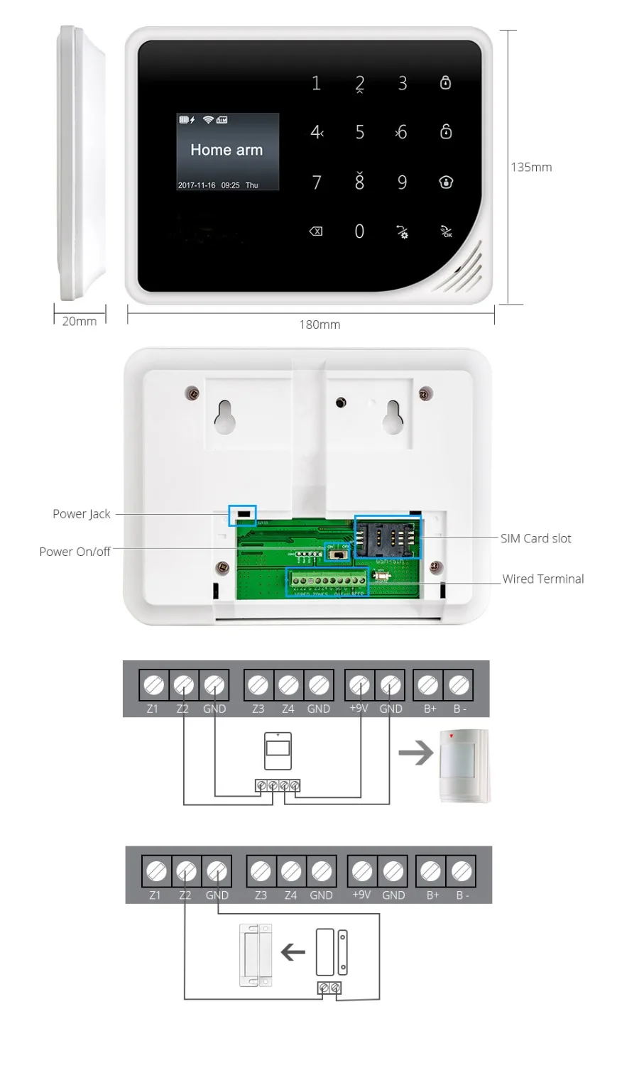 YoBang Security WiFi GSM GPRS Wireless Alarm System Door Window PIR Mobile Sensor Android IOS Application Control. | Безопасность и