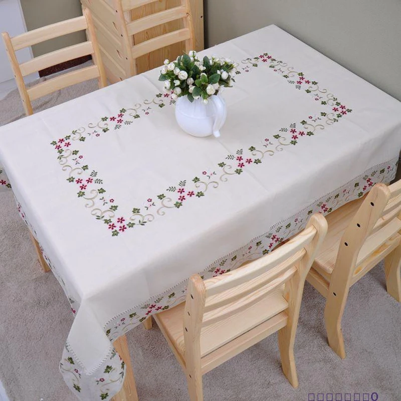 3 размера скатерть с вышивкой, Классическая скатерть для ужина, скатерть из льна и хлопка
