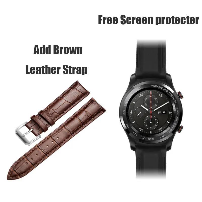Brown Leather strap Huami Amazfit Stratos 2 Amazfit Pace 2 умные часы с gps PPG пульсометром 5ATM водонепроницаемые спортивные умные часы - Цвет: Brown Leather strap