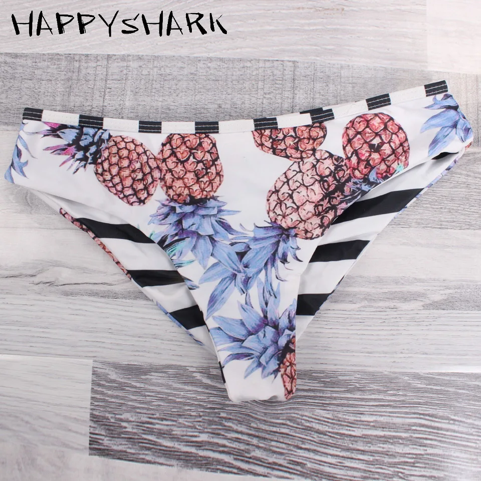 Бикини ананас HAPPYSHARK Женский двусторонний купальник купальный костюм с цветочным