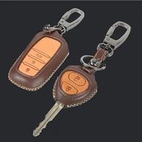 1pc for toyota prado 2700 key bag cover top layer leather hand sewing