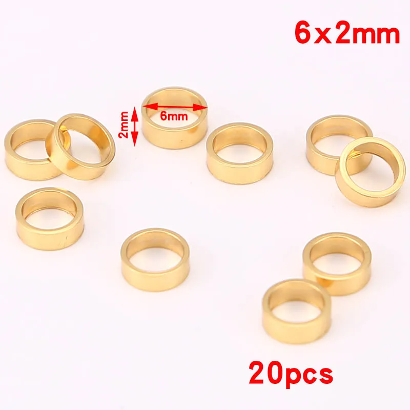 6mm 20pcs 20 шт./лот, ювелирные аксессуары, золотой Тонер, Закрытое кольцо, серьги из нержавеющей стали - Цвет: 6mm 20pcs