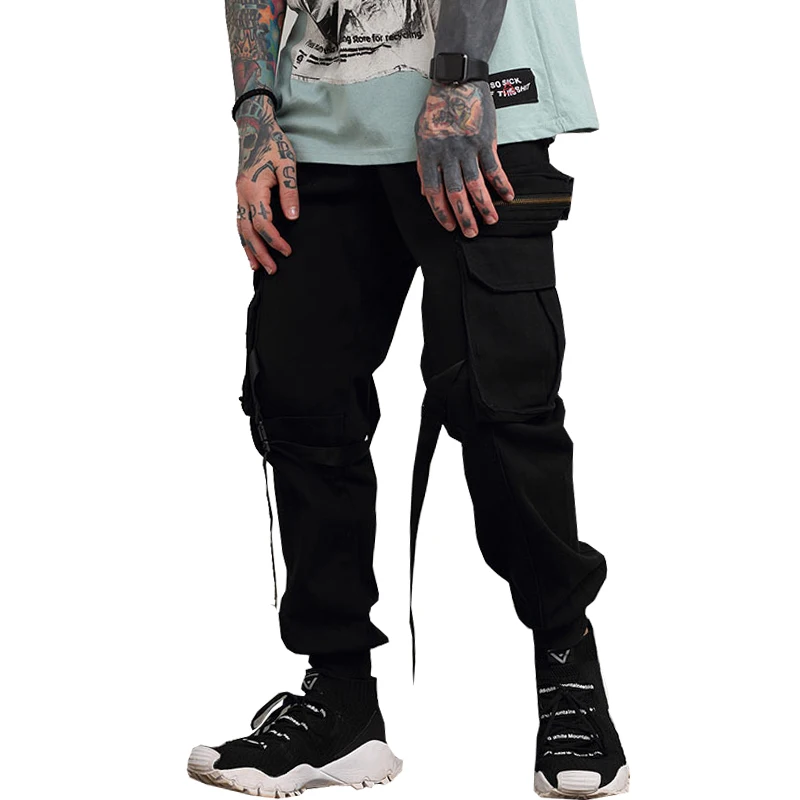 Прямая поставка мужские камуфляжные брюки с несколькими карманами и веревкой