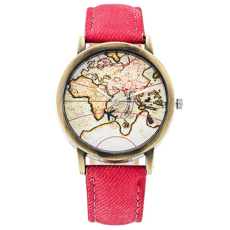 Лидер продаж модные кварцевые часы Mini World для мужчин и женщин унисекс с картой