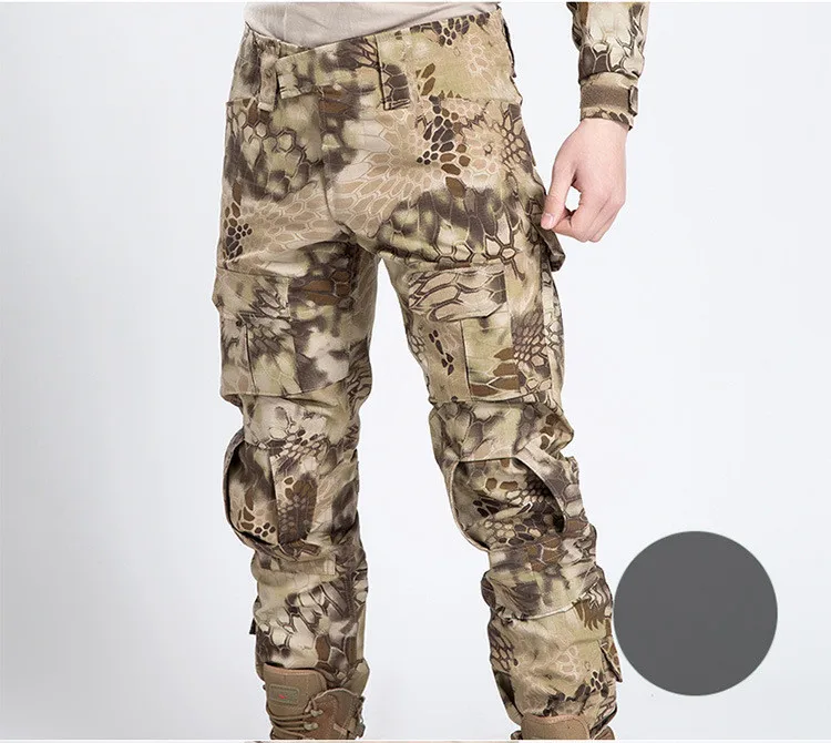Высококачественные армейские камуфляжные брюки однотонные карго с множеством