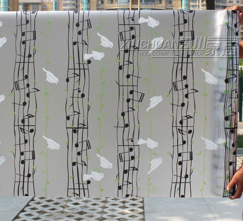 Цветочный дизайн! Самоклеящаяся Улучшенная декоративная витражная пленка для