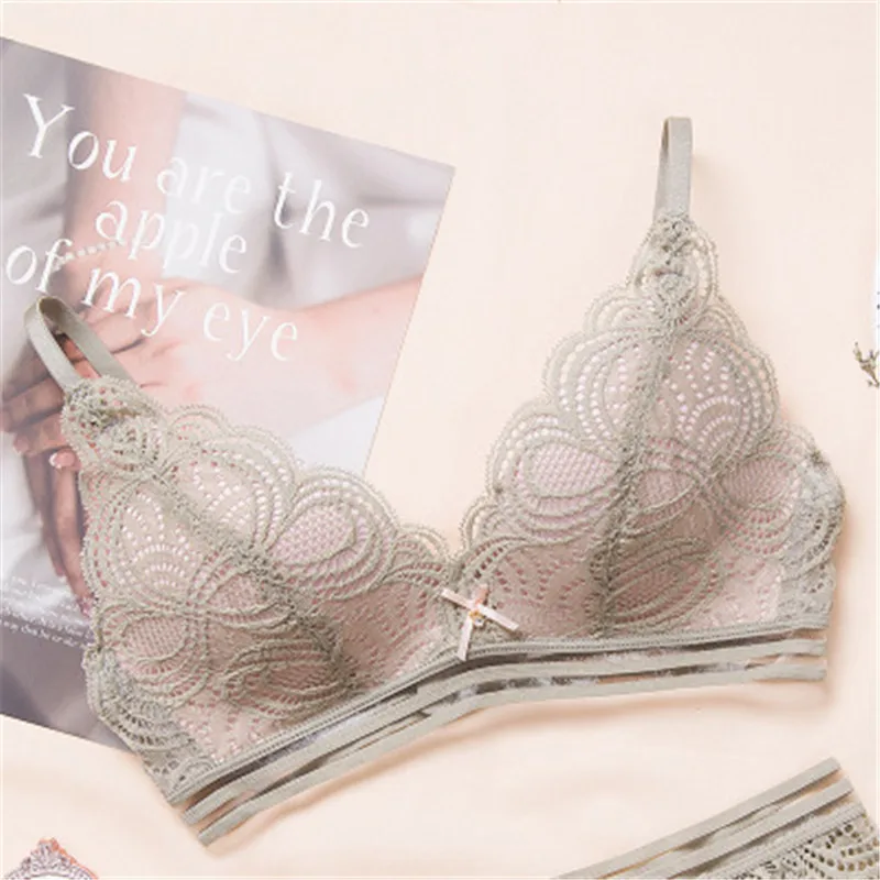 Женский ультратонкий кружевной бюстгальтер с чашкой B|Бюстгальтеры| |