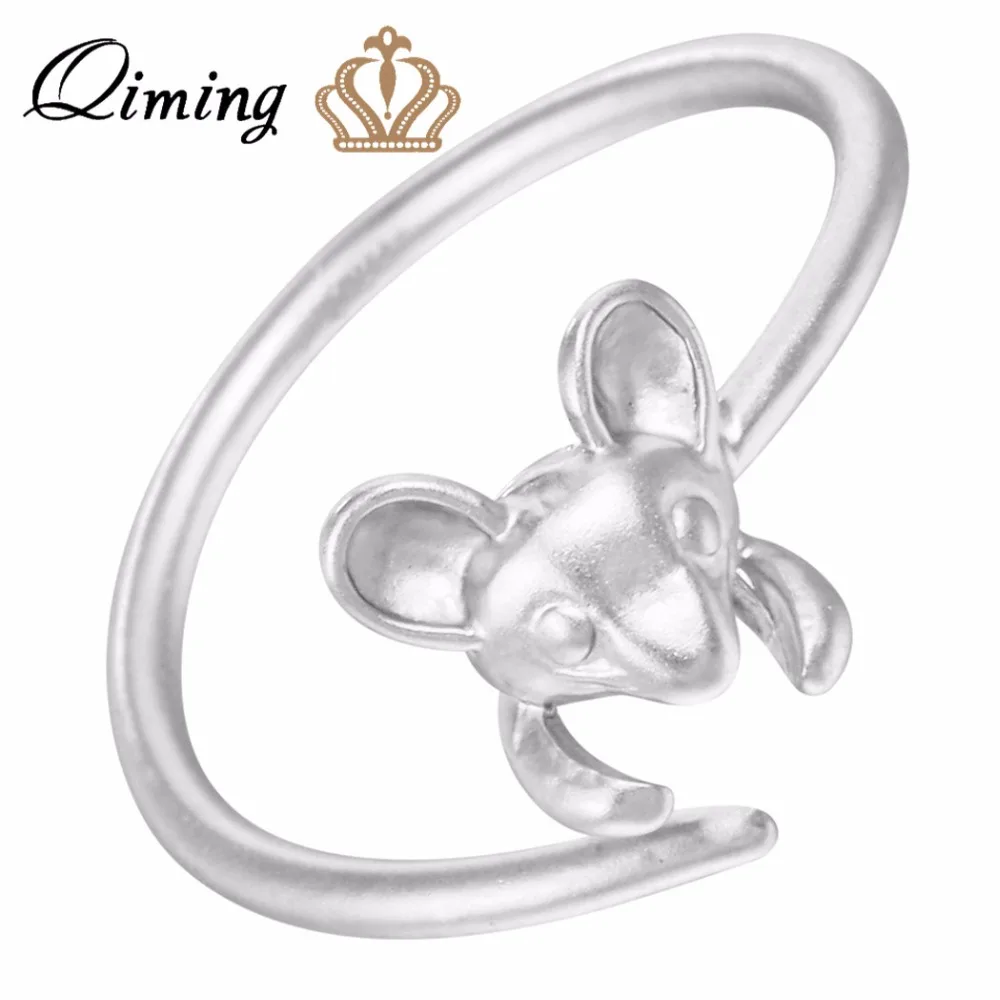 QIMING новый бренд ювелирных изделий Регулируемый Крошечные Симпатичные кольца