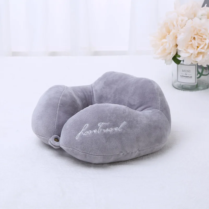 Дорожная U образная подушка автоматическая мягкая поддержка головы и шеи для сна