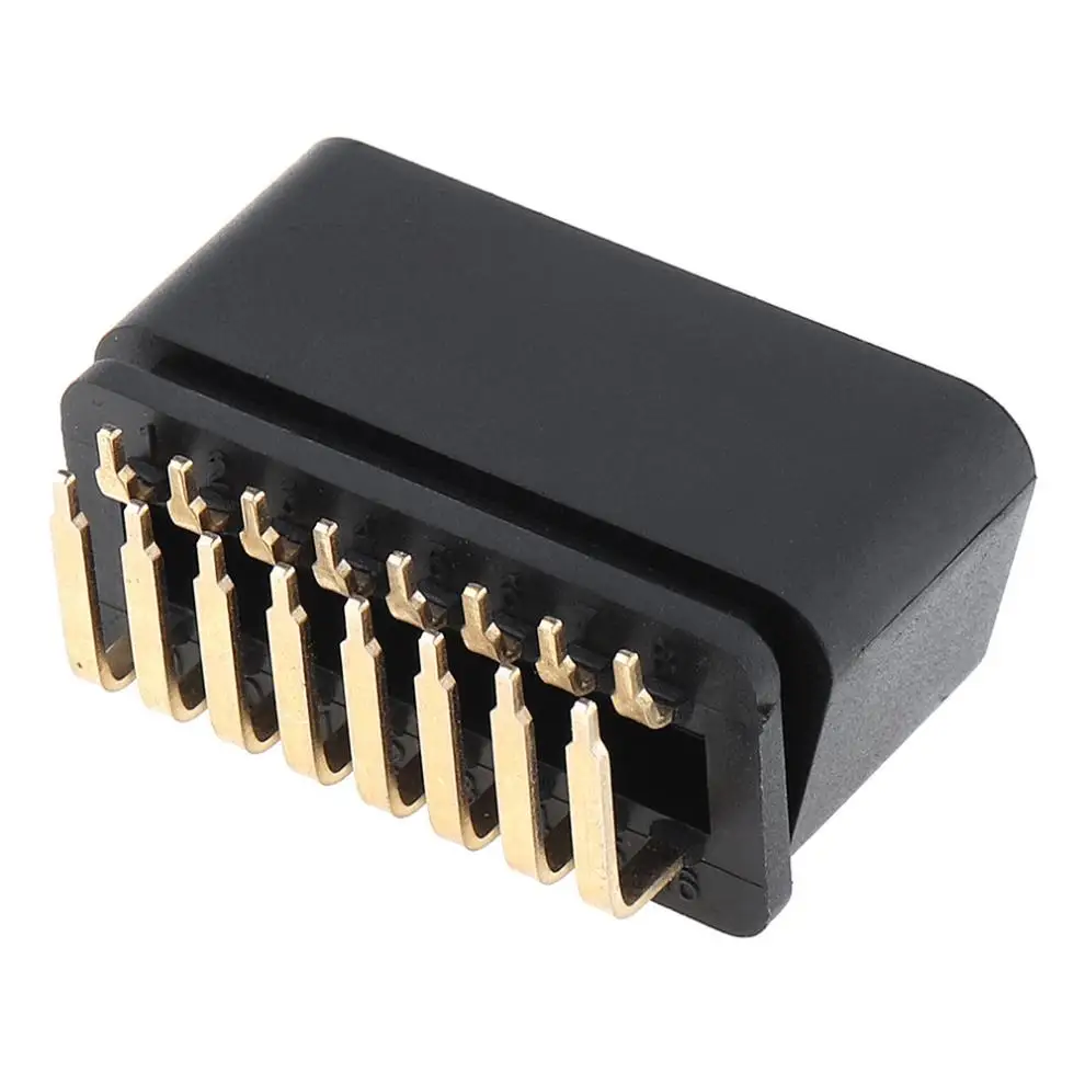 

OBD-II 90 градусов 16 Pin OBD2 мужской пластиковый автомобильный диагностический интерфейс разъем провода розетки разъем с золотым покрытием