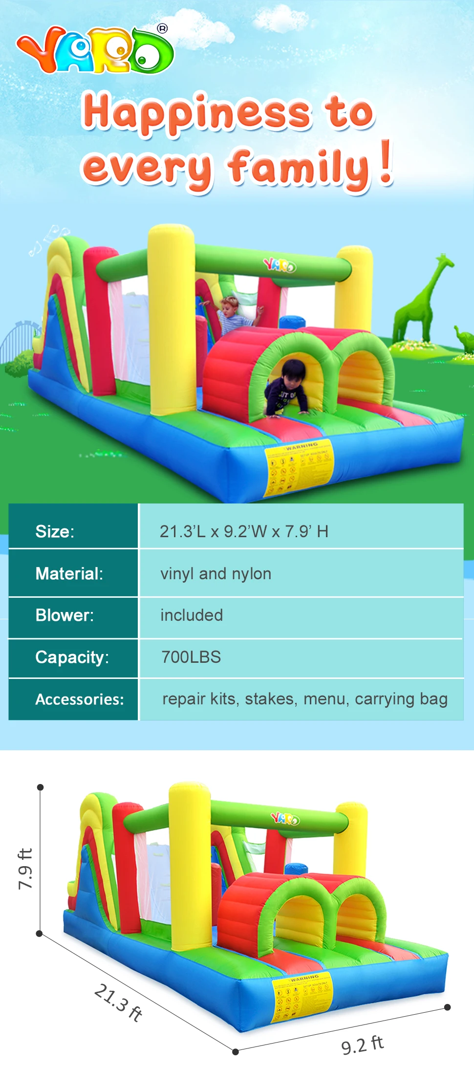 Площадка для препятствий надувной батут 6,5*2,8*2,4 м гигантские надувные игры прыжки замок детей пастбища надувные игры