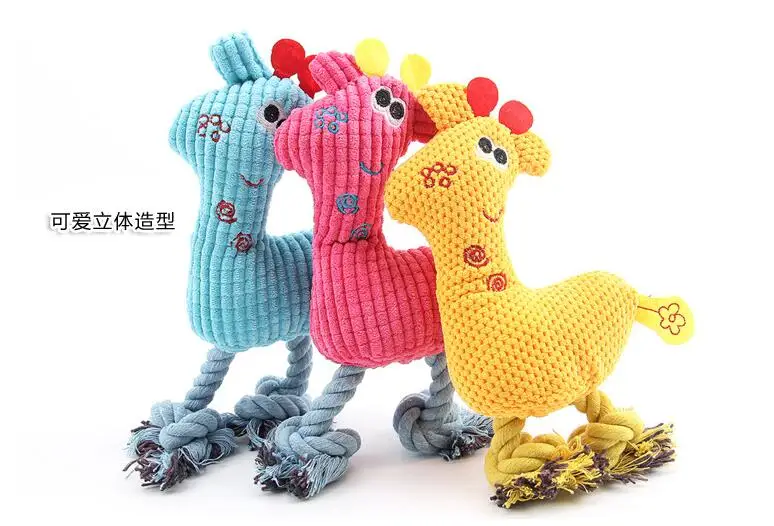 Пищащие игрушки для собак 1 шт. в стиле оленя жевательные собака плюшевая Тедди