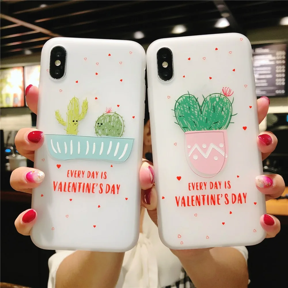 Cute cartoon plant Patrick star pattern transparent soft TPU back cover for iPhone 6 6s 7 8 Plus X Xs Max XR phone case FUNNDA |
