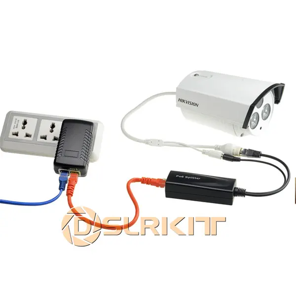 DSLRKIT Gigabit активный сплиттер POE Мощность Over Ethernet PoE 48 V-12 V 1A-2A 10/100/1000 Мбит/с