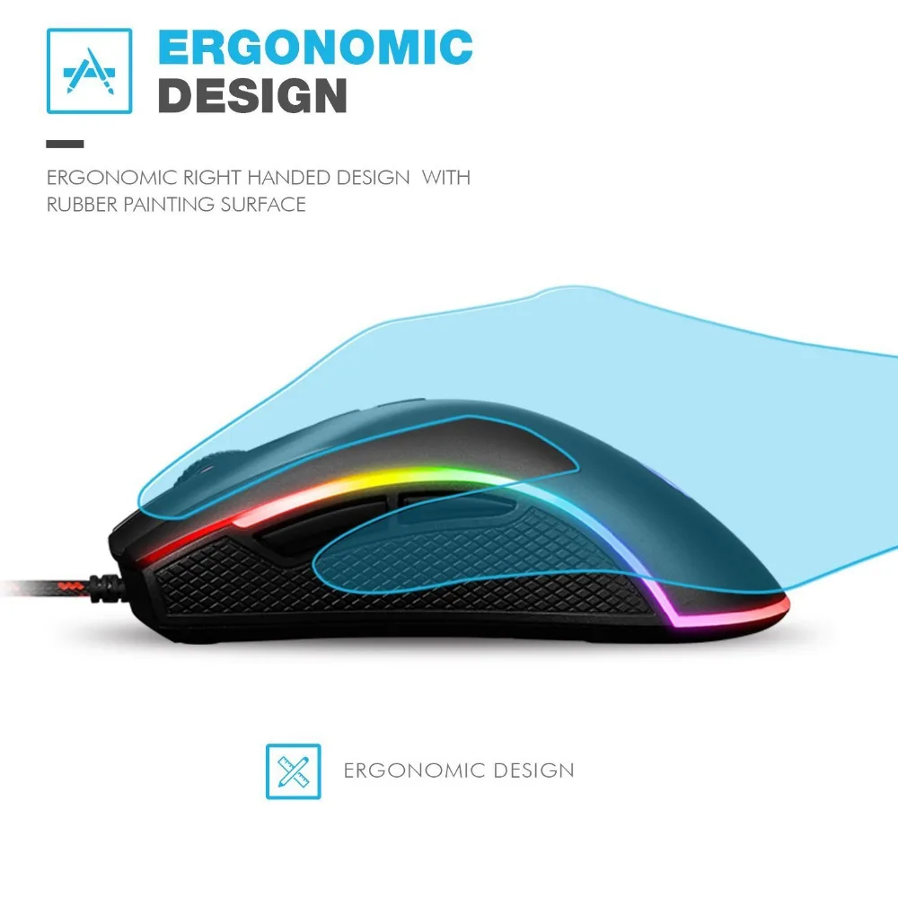 Оригинальная F MOUSE F300 электронная Спортивная программируемая игровая мышь 4000 DPI
