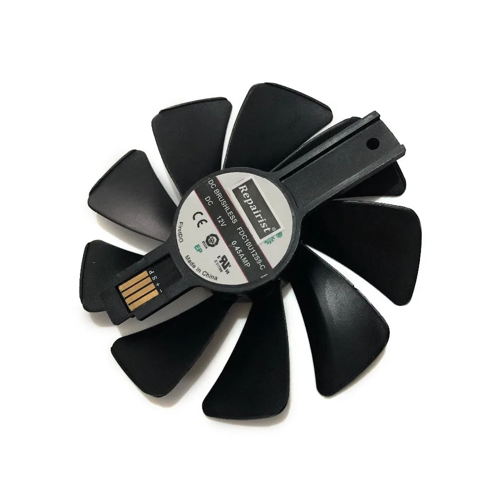 RX 580/570 GPU радиатор Шестерни светодиодный вентилятор для сапфир деталь нитро