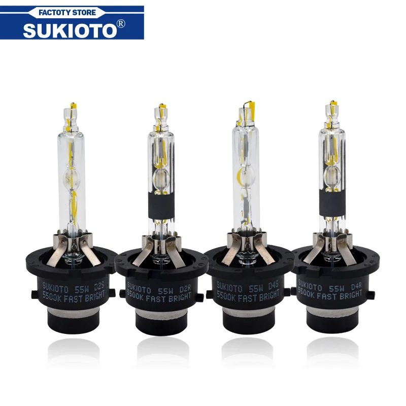 SUKIOTO 2 шт Быстрая яркая 55 Вт D4S D2S ксеноновая HID Лампа D2R D4R 5500K Автомобильная фара для D2 D4 балласт D5DV00829000 1307329087 LAD5GL