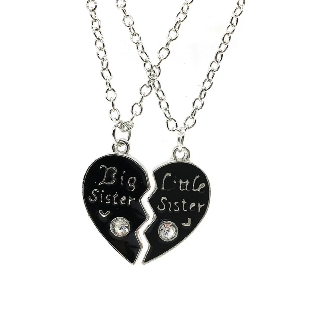 Trendy Charming Jewelry Sisters-in-one 2PCS Stitching Heart-shaped Pendant Necklace Drop Shipping NL-0947 | Украшения и