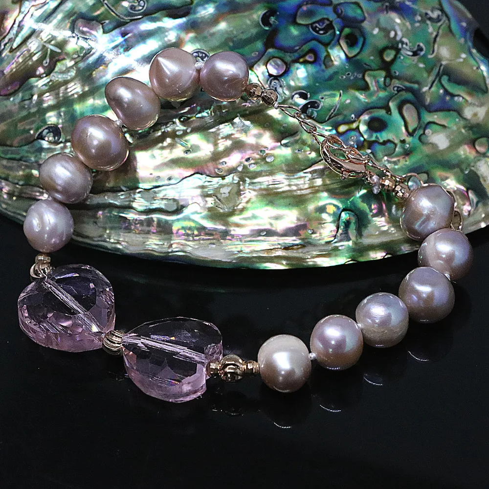 Модный прекрасный пресноводный натуральный жемчуг Белый Оранжевый Фиолетовый