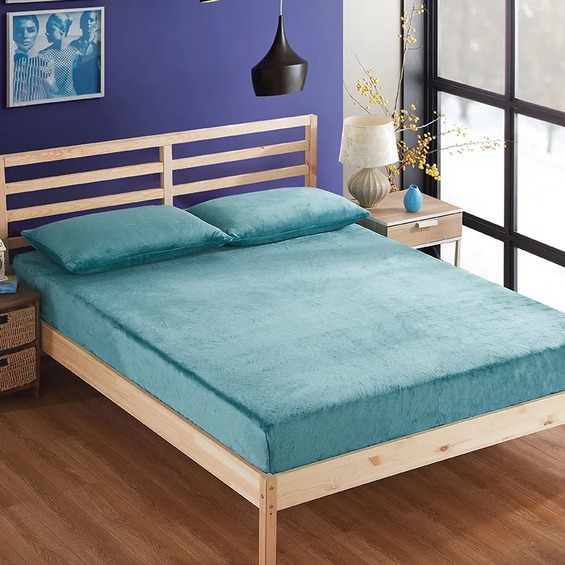 1 шт. покрывало из полиэстера и фланели однотонный плюшевый Комплект постельного