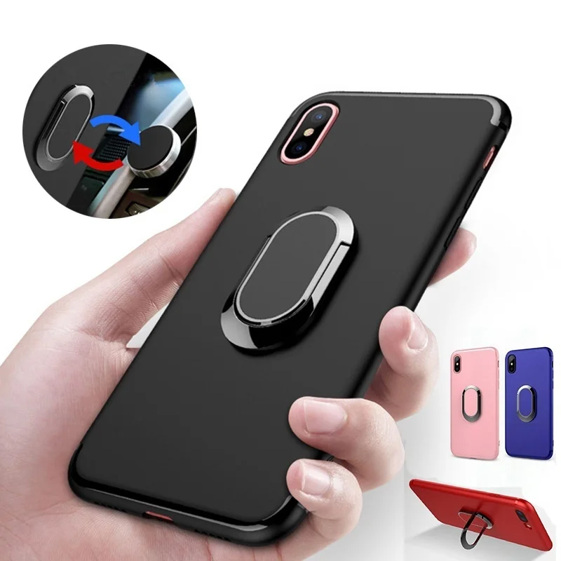 Чехол для iPhone 8 7 6 6s Plus X роскошный силиконовый ударопрочный чехол с магнитным